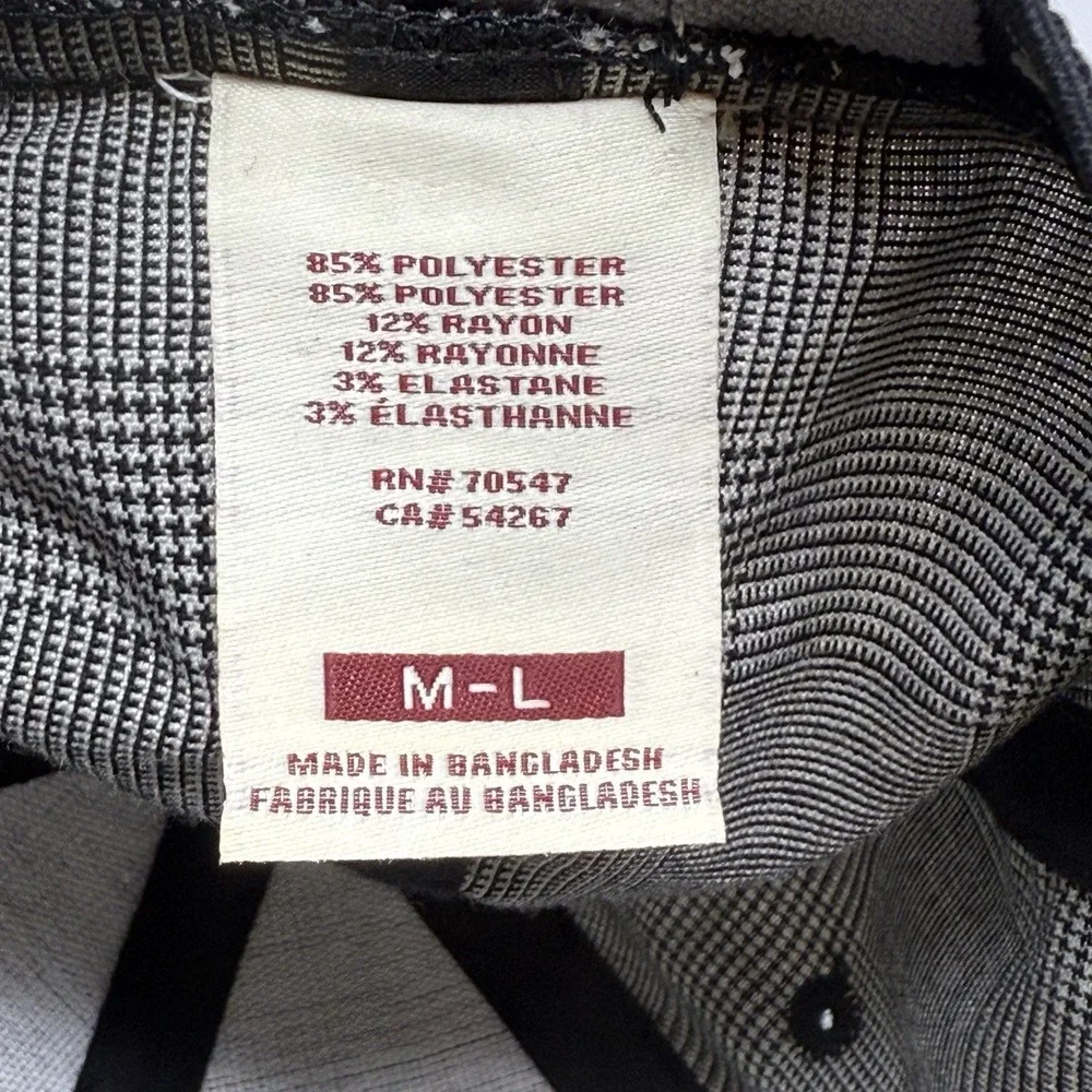 Boston Red Socks '47‎ Brand Gray Plaid Baseball Hat Cap Size M-L FlexFit
